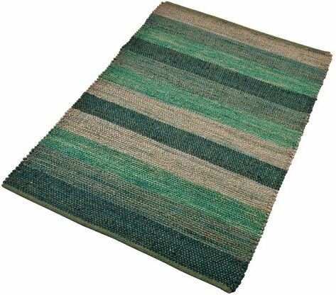 Home affaire Hennepkleed, Home Affaire Collection, »Hennep Stripe«, met de hand geweven  - 54.99 - groen - Size: 70x140 cm;160x230 cm;190x290 cm