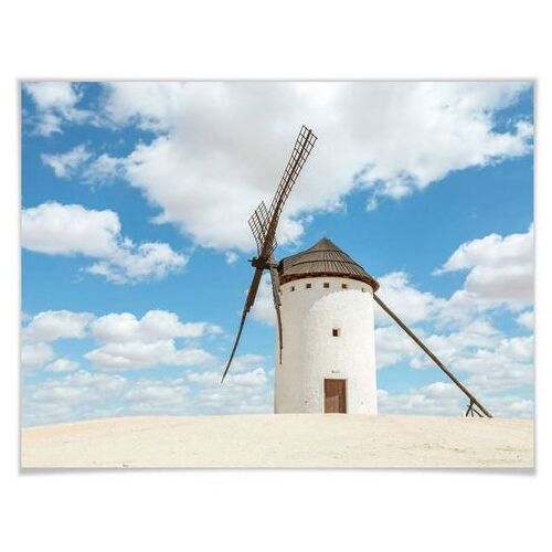 Wall-Art Poster Windmolen Don Quijote Spanje (1 stuk) multicolor 30 cm x 24 cm x 0,1 cm