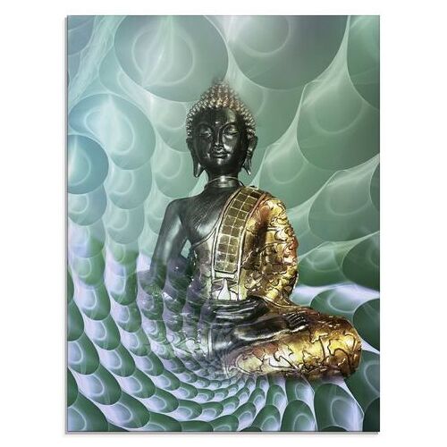 Artland Print op glas Boeddha’s droomwereld CB multicolor 60 cm x 80 cm
