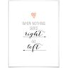 Wall-Art Poster When nothing goes right (1 stuk) wit 60 cm x 80 cm x 0,1 cm