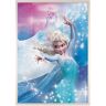 Komar Artprint met lijst Bilderrahmen Holz White mit Wandbild "Frozen 2 Elsa Action" als Set (1 stuk) multicolor