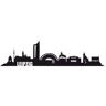 Wall-Art Wandfolie XXL stad skyline Leipzig 120 cm (1 stuk) zwart