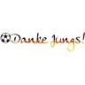 Wall-Art Wandfolie Voetbal quote bedankt jongens (1 stuk) multicolor 80 cm x 18 cm x 0,1 cm