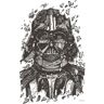 Komar Artprint Star Wars Darth Vader Drawing Kinderkamer, slaapkamer, woonkamer multicolor 50 cm x 70 cm