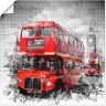 Artland Artprint Londen Westminster rode bussen als poster in verschillende formaten maten rood 40 cm x 40 cm