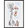 Komar Artprint met lijst Bilderrahmen Holz Black mit Wandbild "Winnie The Pooh Hang on" als Set (1 stuk) multicolor