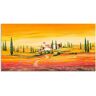 Artland Artprint Schitterend Toscaans landschap als artprint van aluminium, artprint voor buiten, artprint op linnen, poster, muursticker oranje 100 cm x 50 cm