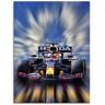 Artland Artprint Max Verstappen - wereldkampioen Formule 1 als artprint van aluminium, artprint voor buiten, artprint op linnen, poster, muursticker blauw 45 cm x 60 cm