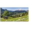 Artland Artprint Landschap in de Beierse Alpen als artprint van aluminium, artprint voor buiten, artprint op linnen, poster, muursticker groen 100 cm x 50 cm