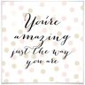 Wall-Art Poster You are amazing Poster zonder lijst (1 stuk) wit 50 cm x 50 cm x 0,1 cm