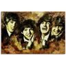 Artland Artprint Beatles als artprint op linnen, muursticker in verschillende maten bruin 30 cm x 20 cm