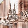 Artland Artprint Keulen Skyline collage VI als artprint op linnen, muursticker in verschillende maten bruin