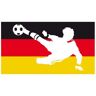 Wall-Art Wandfolie Duitsland vlag + voetballer (1 stuk) multicolor 100 cm x 56 cm x 0,1 cm