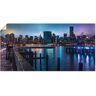 Artland Artprint New York Manhattan in de schemering als artprint op linnen, poster in verschillende formaten maten blauw 100 cm x 50 cm