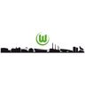 Wall-Art Wandfolie VfL Wolfsburg skyline met logo (1 stuk) multicolor 180 cm x 21 cm x 0,1 cm