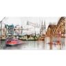 Artland Artprint Keulen Skyline collage I als artprint op linnen, poster in verschillende formaten maten wit 100 cm x 50 cm