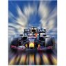 Artland Artprint Max Verstappen - wereldkampioen Formule 1 als artprint van aluminium, artprint voor buiten, artprint op linnen, poster, muursticker blauw 45 cm x 60 cm