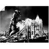 Artland Poster Godzilla II als artprint van aluminium, artprint op linnen, muursticker of poster in verschillende maten zwart 80 cm x 60 cm