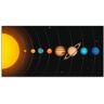 Artland Artprint Vector zonnestelsel met planeten als artprint van aluminium, artprint voor buiten, artprint op linnen, poster, muursticker multicolor 60 cm x 30 cm