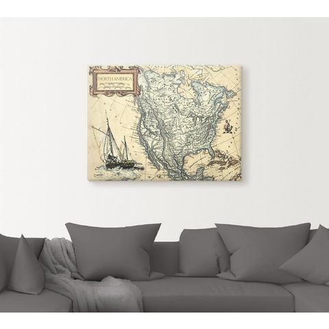 Artland artprint »Alte Amerikakarte«  - 41.99 - beige
