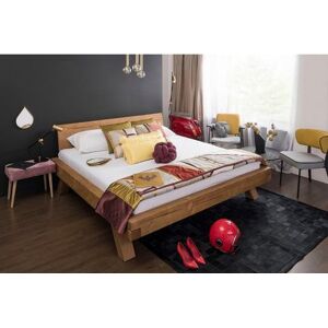 SalesFever Massief houten ledikant Eik Balkenbed in rustieke landelijke look beige