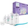 Philips AVENT Babyfles Natural Response Flaschen-Set Air-Free Ventil SCD657/11 4 flessen met airfree-ventiel, ultrazachte fopspeen, flessenborstel wit