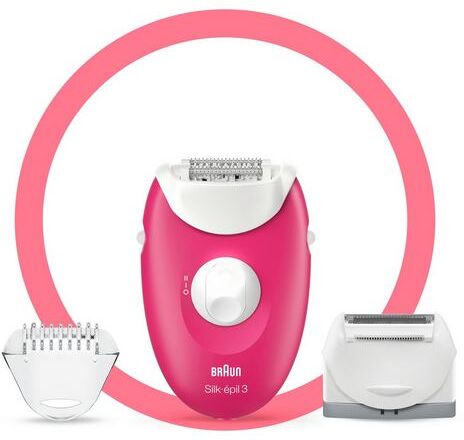 Braun epilator Silk-épil 3 3-410, bedrade epilator met 3 extra’s  - 49.99 - wit