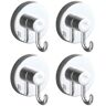 WENKO Zelfklevende haken Vacuum-Loc (set, 4 stuks) zilver Large