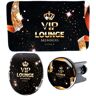 Sanilo Set badkameraccessoires VIP-Lounge bestaand uit toiletzitting, badmat en wastafelplug (set, 3-delig) zwart