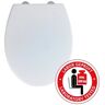 WENKO Toiletzitting Corfu Thermoplast wit, met soft-closemechanisme, tot 300 kg belastbaar (1 stuk) wit