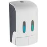 WENKO Desinfectiemiddel-dispenser Tartas 2-kamer desinfectiemiddel- en zeepdispenser, capaciteit elk: 480 ml wit