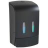 WENKO Desinfectiemiddel-dispenser Tartas 2-kamer desinfectiemiddel- en zeepdispenser, capaciteit elk: 480 ml zwart