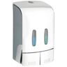 WENKO Desinfectiemiddel-dispenser Tartas 2-kamer desinfectiemiddel- en zeepdispenser, capaciteit elk: 480 ml grijs