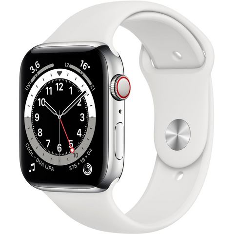 Apple »Series 6 GPS + Cellular, Edelstahlgehäuse mit Sportarmband 44mm« watch  - 881.13 - wit