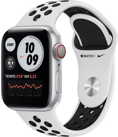 Apple »Nike Series 6 GPS + Cellular, Aluminiumgehäuse mit Nike Sportarmband 40mm« watch  - 598.37 - zilver