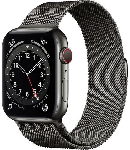 Apple »Series 6 GPS + Cellular, Edelstahlgehäuse mit Milanaise Armband 44mm« watch  - 937.70 - grijs