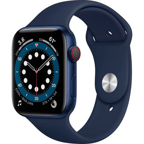 Apple »Series 6, GPS + Cellular, OLED, Touchscreen, 32 GB, 44mm« watch  - 632.30 - blauw