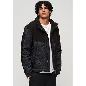 Superdry Parka SHERPA QUILTED HYBRID JACKET zwart Small