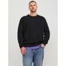 Jack & Jones PlusSize Trui, geschikt voor het geven van borstvoeding JORBRODY KNIT CREW NECK BF PLS zwart 3X-Large