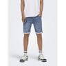 ONLY & SONS Jeansshort ONSPLY LIGHT BLUE 5189 SHORTS DNM NOOS blauw Small