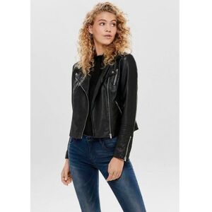 NU 20% KORTING: Only Imitatieleren jack ONLGEMMA in bikerstijl zwart 34;36;38;40;42;44