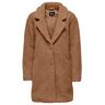 Only Lange jas van imitatiebont ONLNEWAURELIA SHERPA COAT CC OTW bruin Extra Small