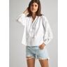 Pepe Jeans Kanten blouse Ewan wit Extra Small