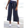 Lascana Culotte in paperbag look, luchtige jersey broek, casual (Met een bindceintuur) blauw 36;38;40;42;44;46