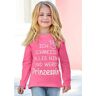 KIDSWORLD Shirt met lange mouwen Ich schmeiss alles hin und werd´ Prinzessin roze 92/98;104/110;116/122;128/134;140/146