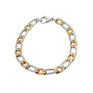 NU 20% KORTING: Firetti Edelstalen armband Pantservoertuig-/Figaroschakels, bicolour, ca. 7,47 mm breed goud