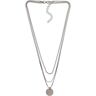 Firetti Collier Layerkwaliteiten ketting met cirkelvormige hanger zilver