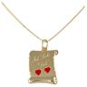 Firetti Ketting met hanger Rol met vaste inscriptie "ich liebe dich" rood