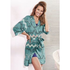 Lascana Kimono met grafisch zigzagmotief groen 32/34;36/38;40/42;44/46