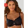 NU 20% KORTING: Nuance Minimizer-bh met extravagante stras-accessoire, lingerie zwart 70;75;80;85;90;95;100;105